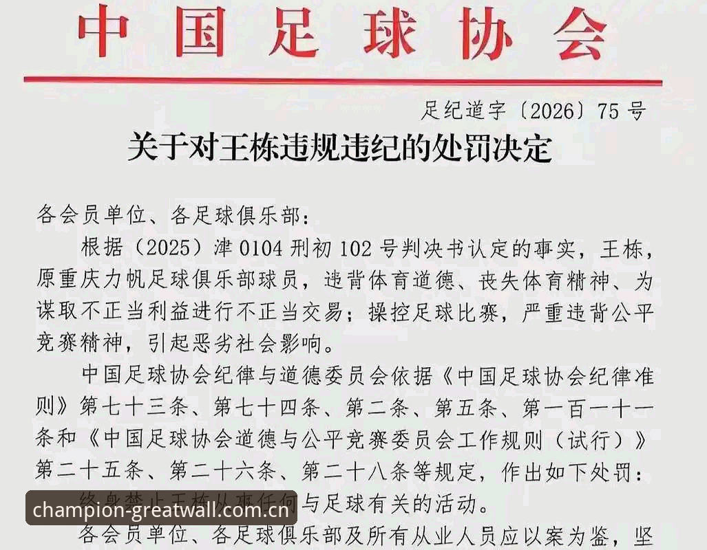 长城体育官网 中国足球重磅处罚事件全面评测:从长城体育视角看足协第三批禁足名单背后的行业变革